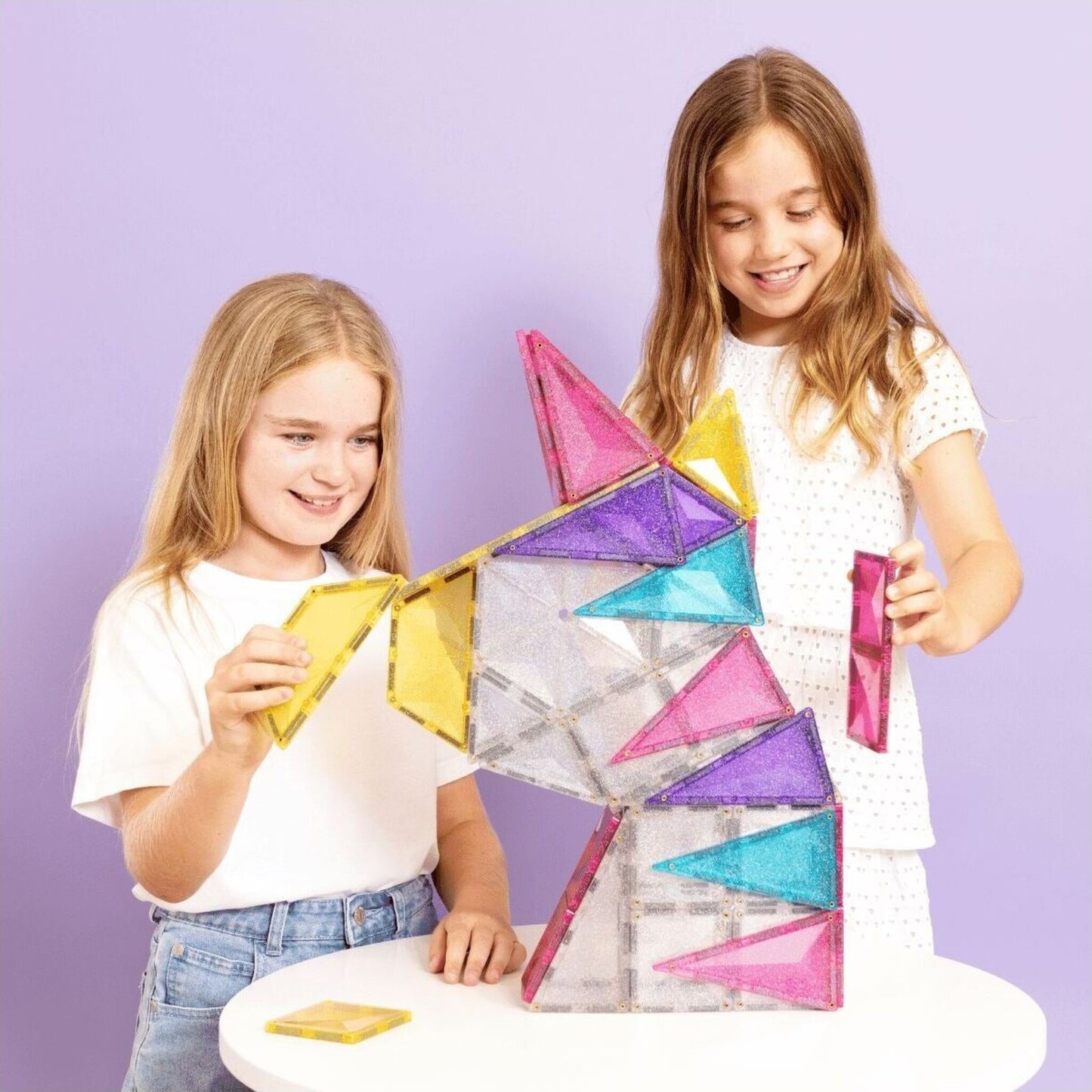 Connetix Tiles Glitter Unicorn Pack 56 pc | Aster & Ruby