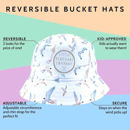Little Renegade Company Gull Reversible Bucket Hat | Aster & Ruby