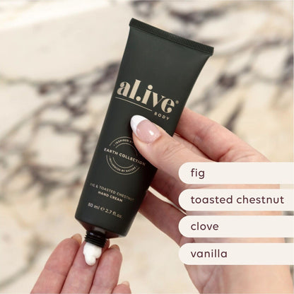 Al.ive Body Hand Cream Cracker Fig & Toasted Chestnut | Aster & Ruby