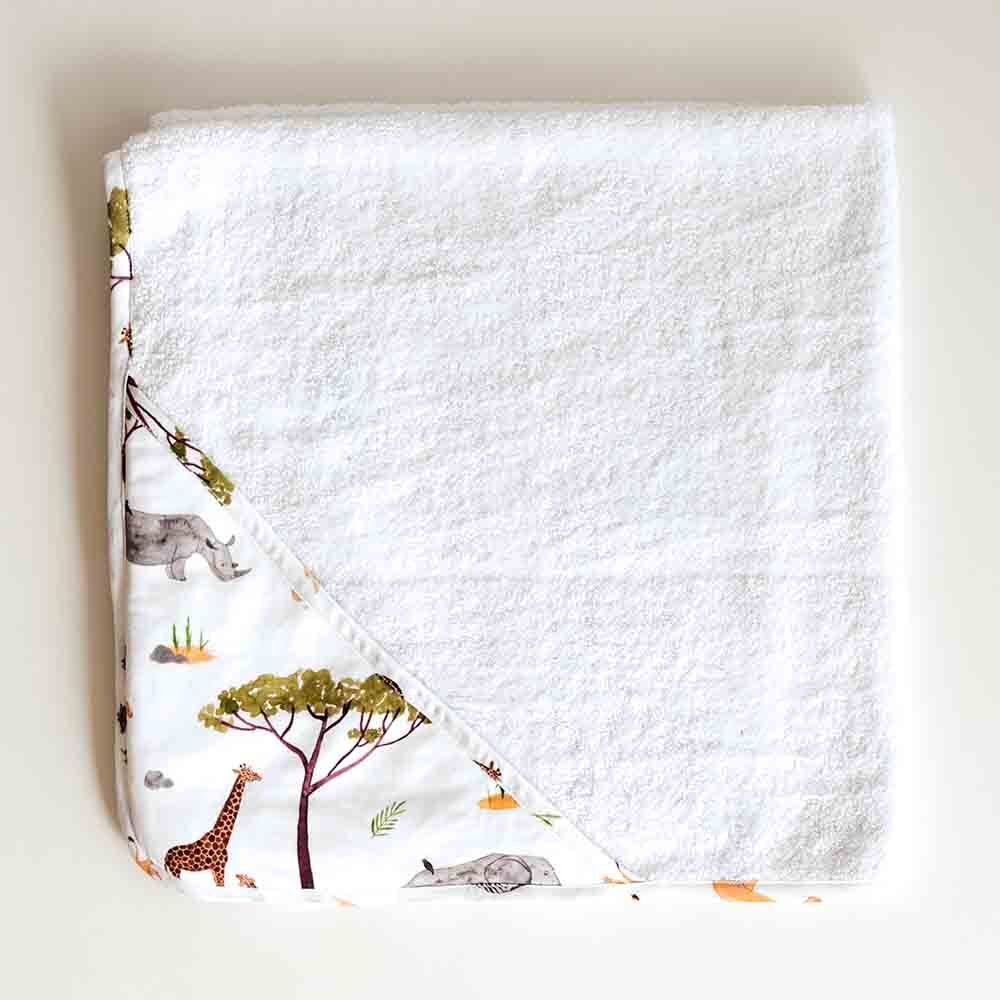 Snuggle Hunny Kids Safari Organic Hooded Towel | Aster & Ruby