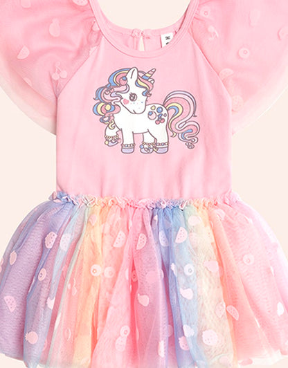Huxbaby Rainbow Unicorn Tulle Dress | Aster & Ruby