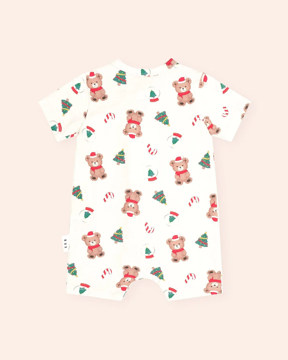 Festive Hux Zip Romper - Eggnog