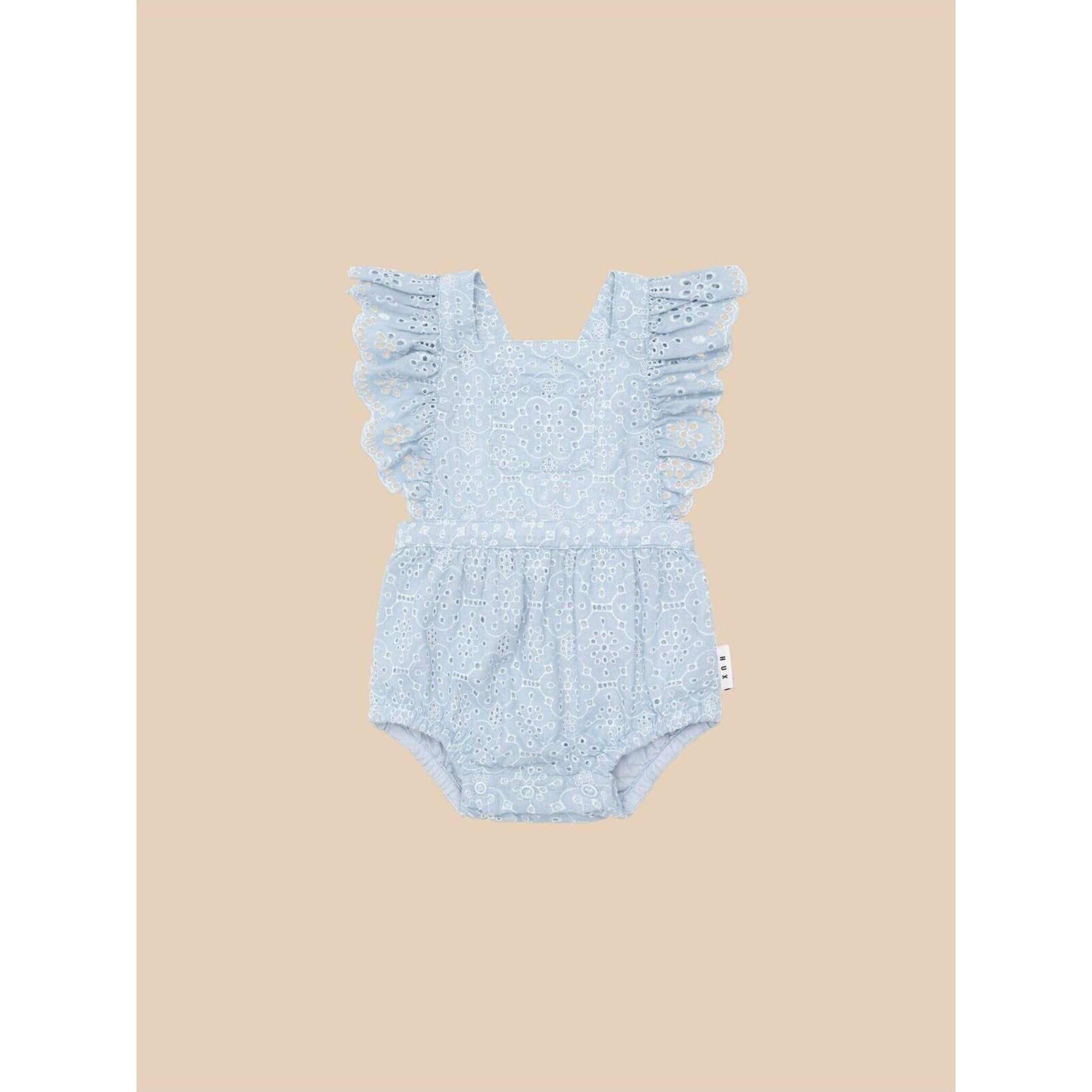 Huxbaby Huxbaby Broderie Frill Playsuit | Aster & Ruby