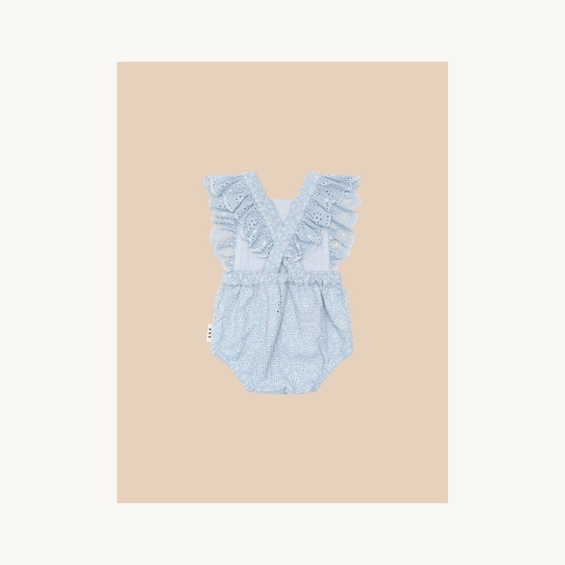 Huxbaby Huxbaby Broderie Frill Playsuit | Aster & Ruby