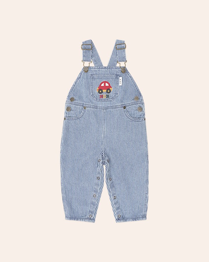 Car Denim Stripe Overalls