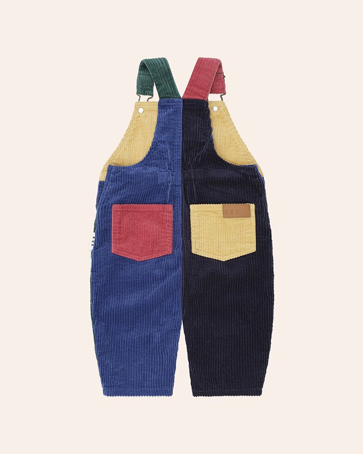 Colour Block Cord Overalls