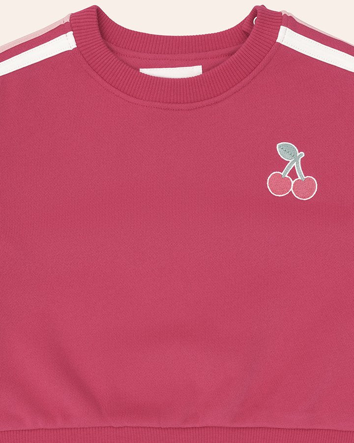 Cherry Racer Stripe Sweatshirt