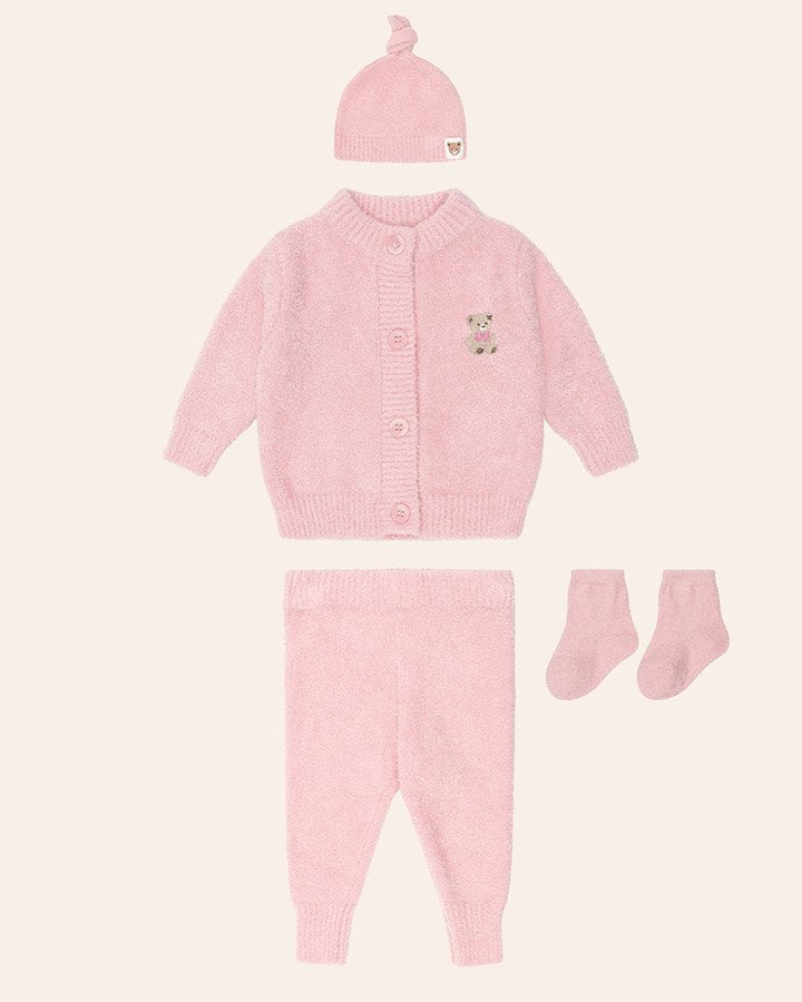 My First Hux Apricot 4Pc Boucle Newborn Set