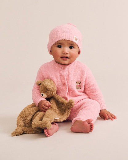 My First Hux Apricot 4Pc Boucle Newborn Set