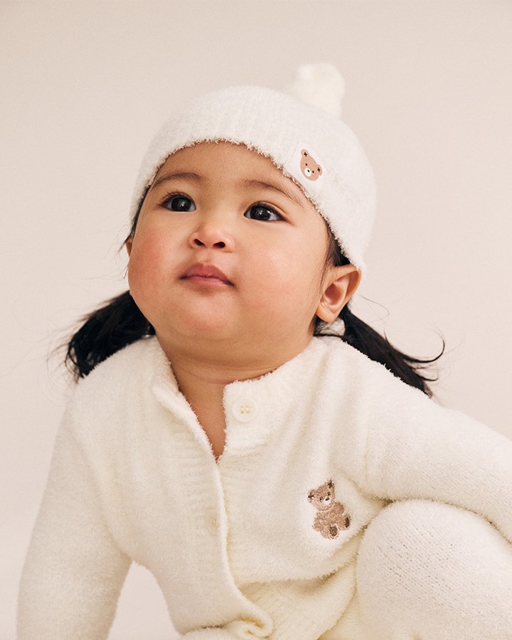 My First Hux Almond Milk 4Pc Boucle Newborn Set