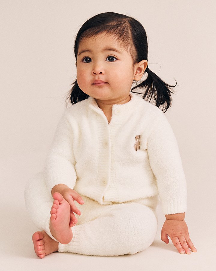 My First Hux Almond Milk 4Pc Boucle Newborn Set