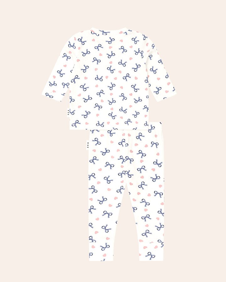 Hearts And Bows Long Sleeve Pj Set