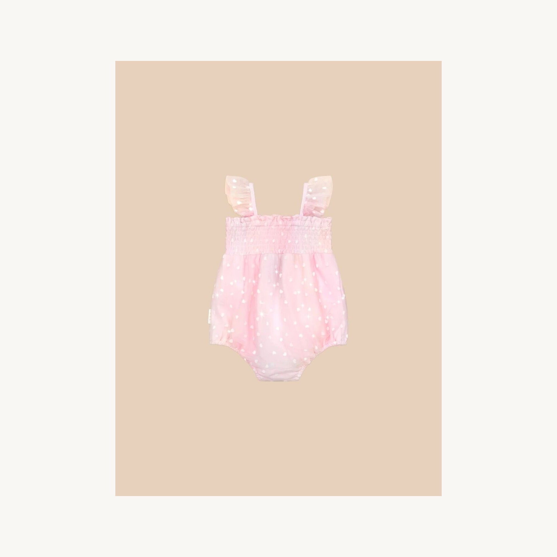 Huxbaby Huxbaby Sweetheart Frill Tulle Playsuit | Aster & Ruby