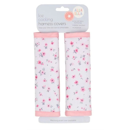 Ice Cooling Harness Covers Pink Petals - Aster & Ruby