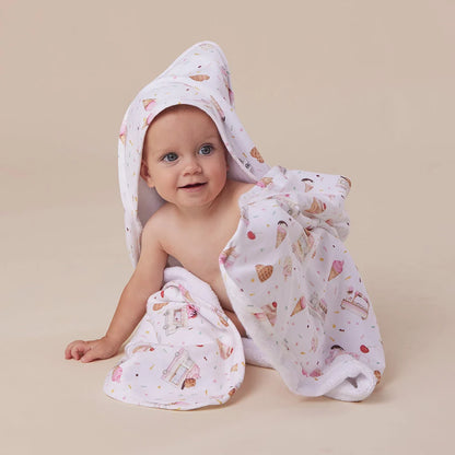Ice Creams Organic Hooded Baby Towel