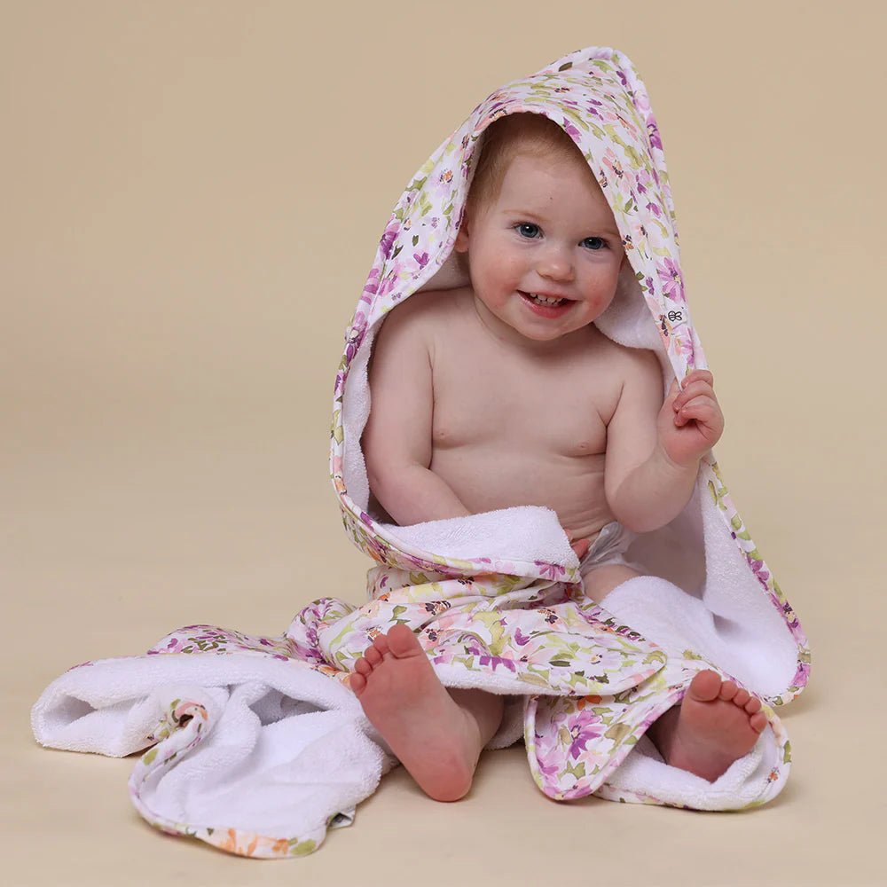 Isla Organic Hooded Baby Towel - Aster & Ruby