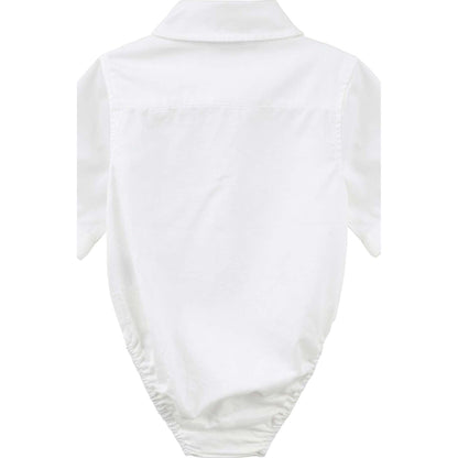 Designer Kidz Jackson S/S Formal Romper - White | Aster & Ruby