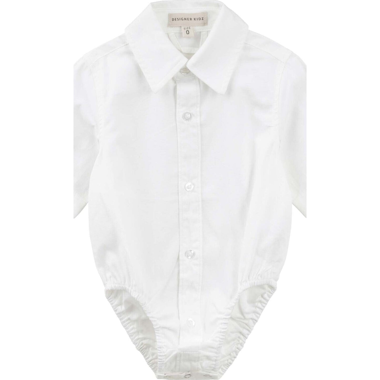 Designer Kidz Jackson S/S Formal Romper - White | Aster & Ruby