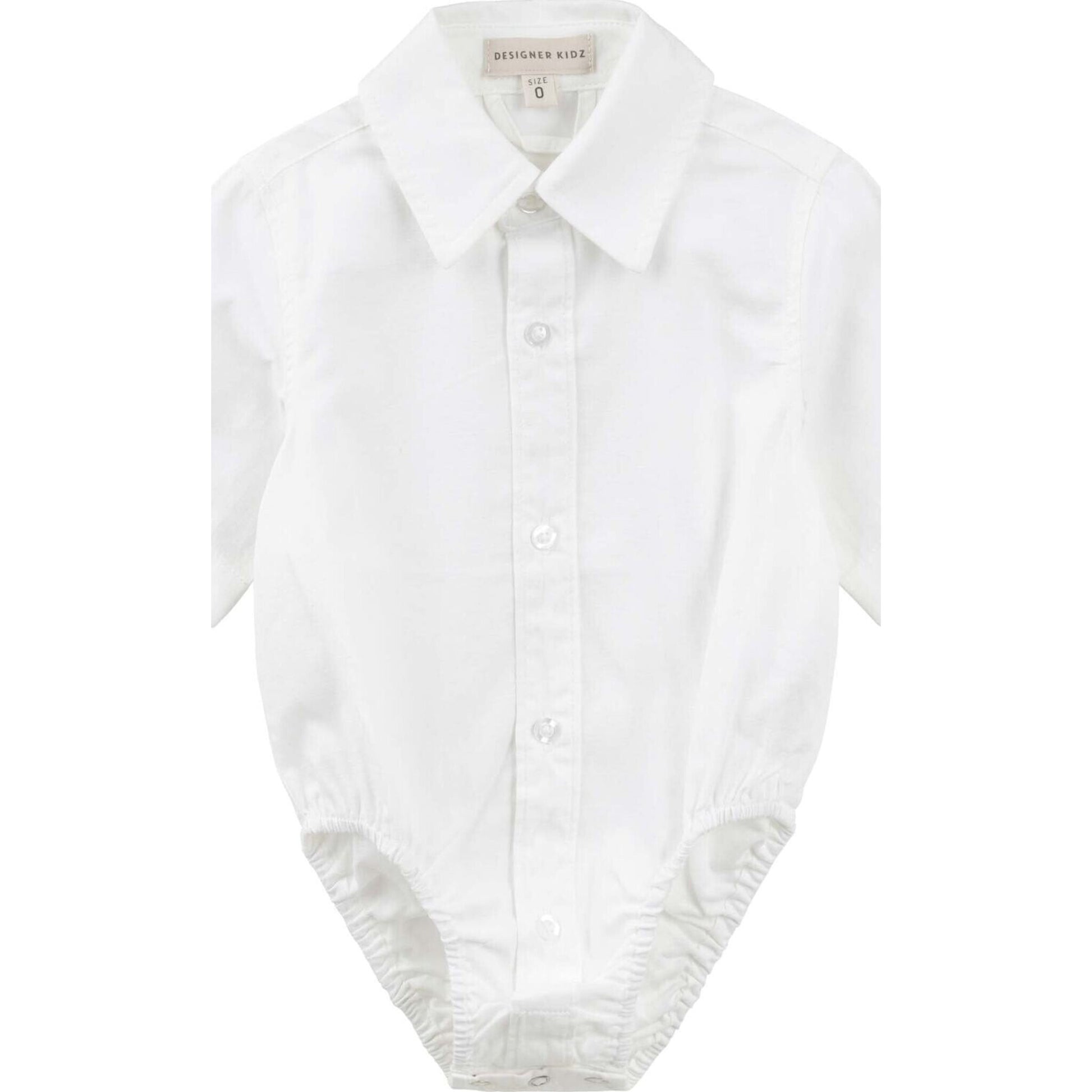 Designer Kidz Jackson S/S Formal Romper - White | Aster & Ruby