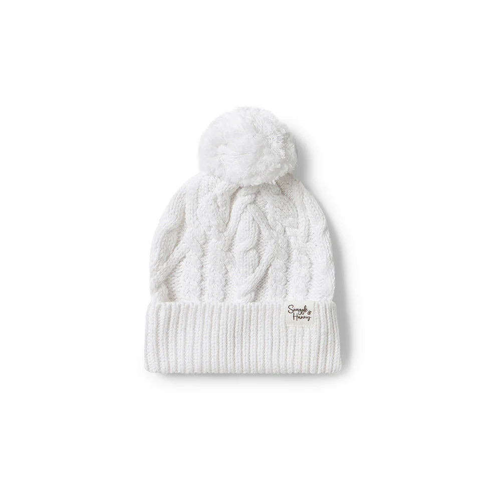 White Organic Baby Knit Beanie
