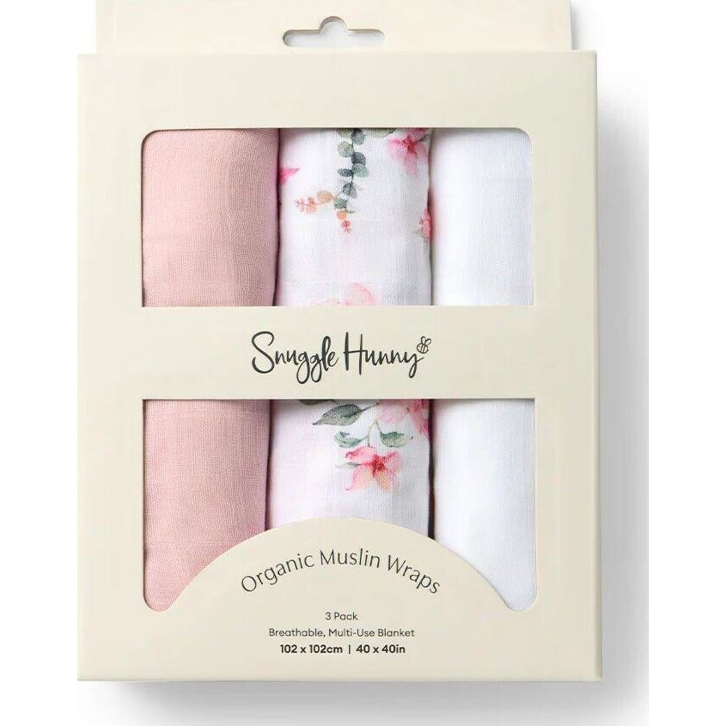 Large Organic Muslin Wraps 3 Pack - Milk/Camille/Fairytale – children's product by Snuggle Hunny | Aster & Ruby
