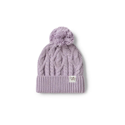 Lavendar Organic Baby Knit Beanie - Aster & Ruby