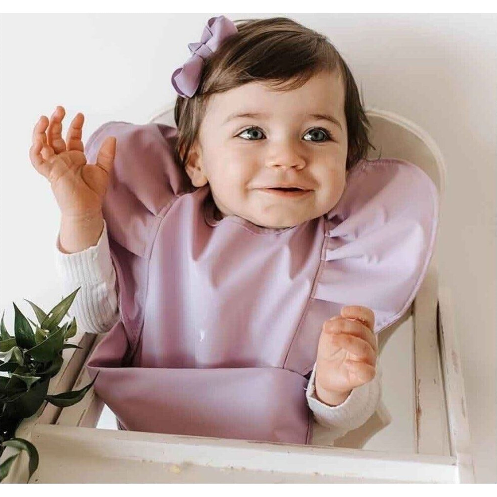 Snuggle Hunny Lavender Frill Snuggle Bib | Aster & Ruby
