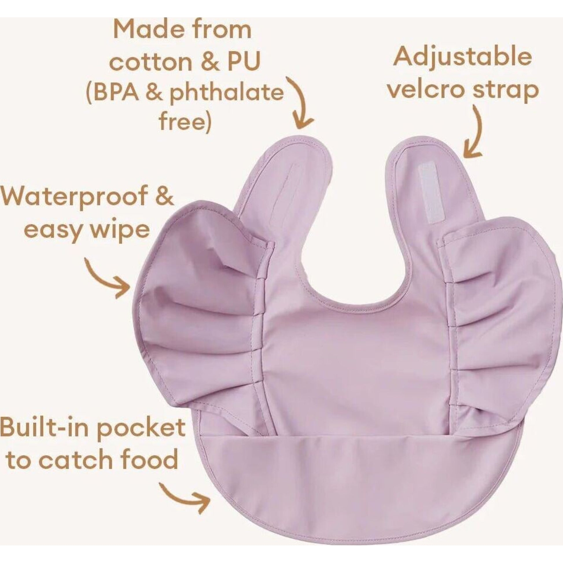 Snuggle Hunny Lavender Frill Snuggle Bib | Aster & Ruby