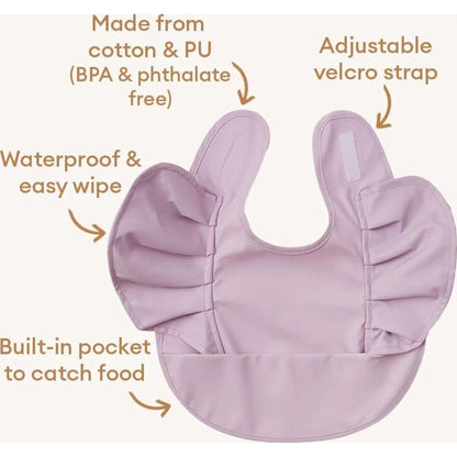 Snuggle Hunny Lavender Frill Snuggle Bib | Aster & Ruby