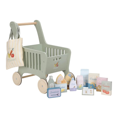 Wooden Play Shopping Cart