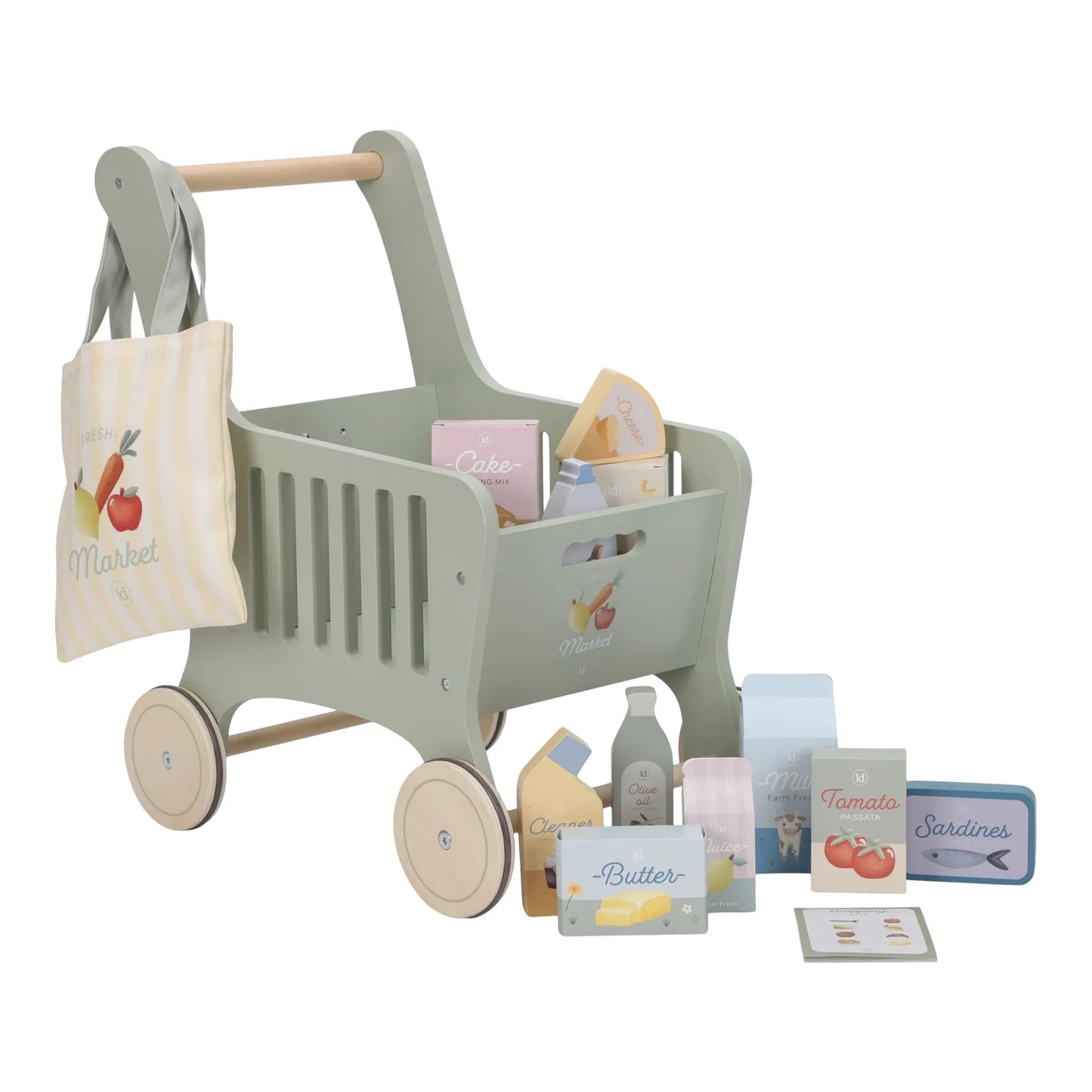 Wooden Play Shopping Cart