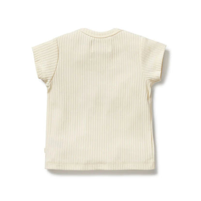 Lemon Leaf Embroidered Organic Tee - Aster & Ruby
