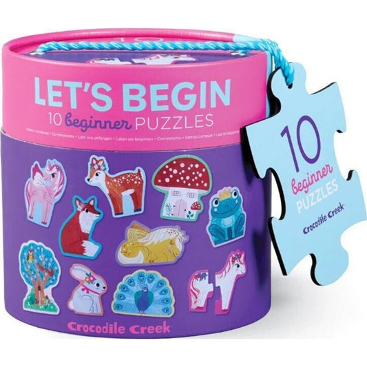 Crocodile Creek Let's Begin Puzzle 2 pc Unicorn | Aster & Ruby