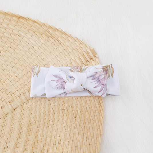 Lilac Protea Bow Headband-Aster & Ruby