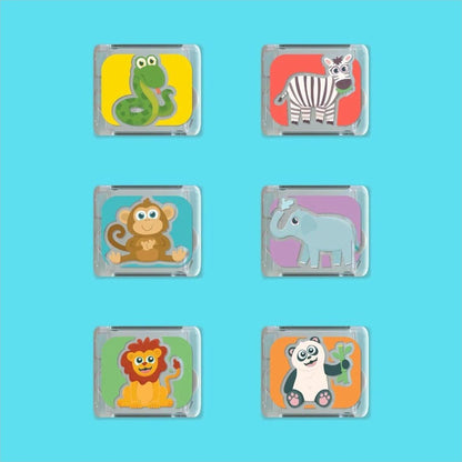 Jellystone Limited Edition Light-Up Cubes, 6-Pack Zoo Animals | Aster & Ruby