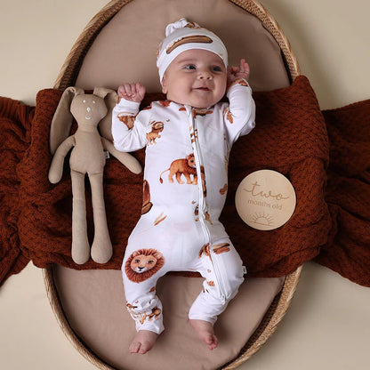 Lion Organic Snugglesuit Convertible Romper - Aster & Ruby