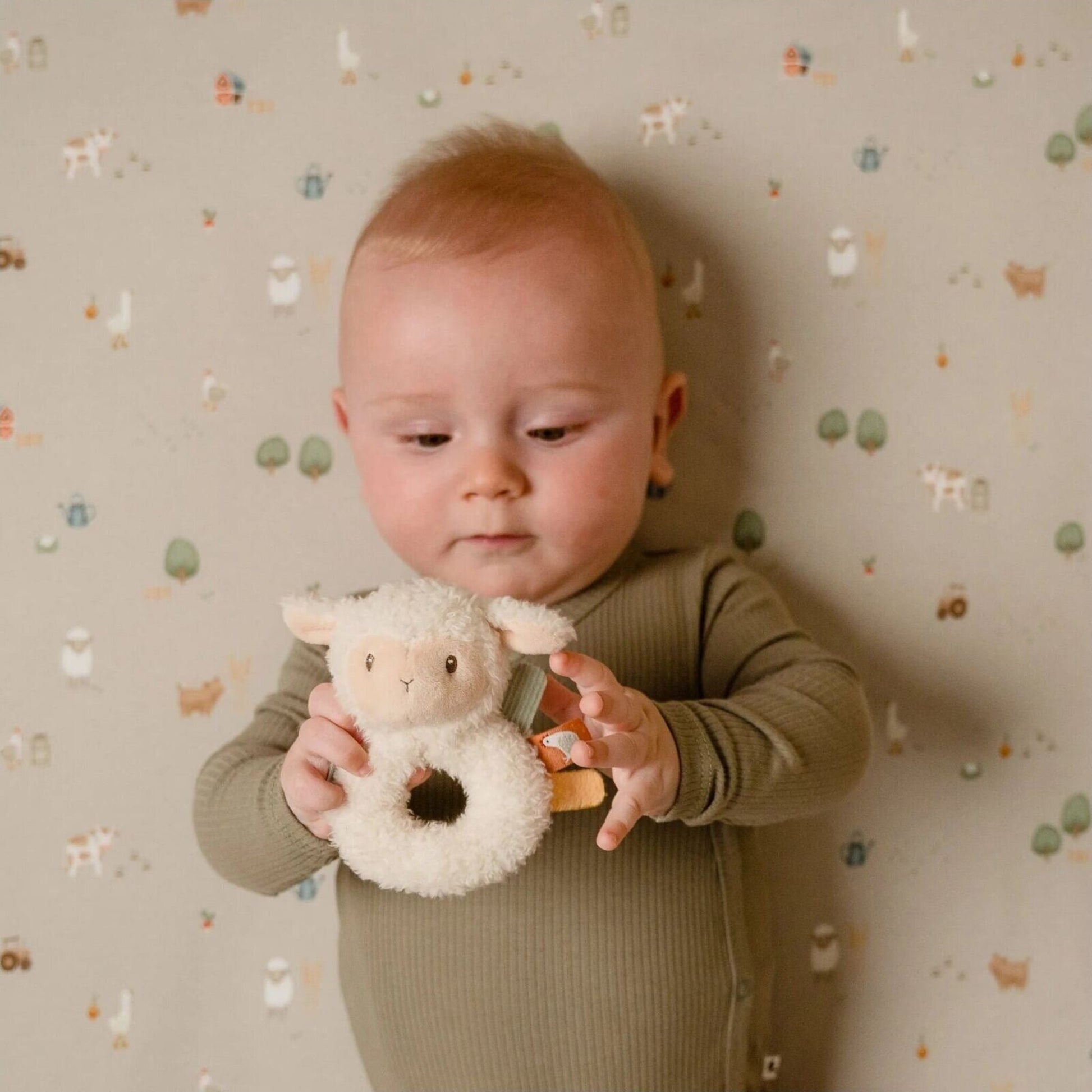 Little Dutch Little Farm Soft Ringrattle Sheep | Aster & Ruby