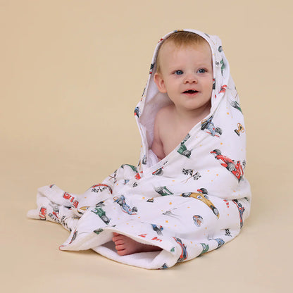Little Racers Organic Hooded Baby Towel
