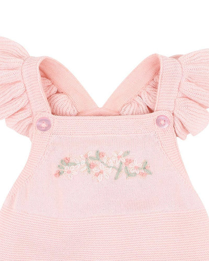 Madelyn Embroidered Organic Knitted Bodysuit - Aster & Ruby