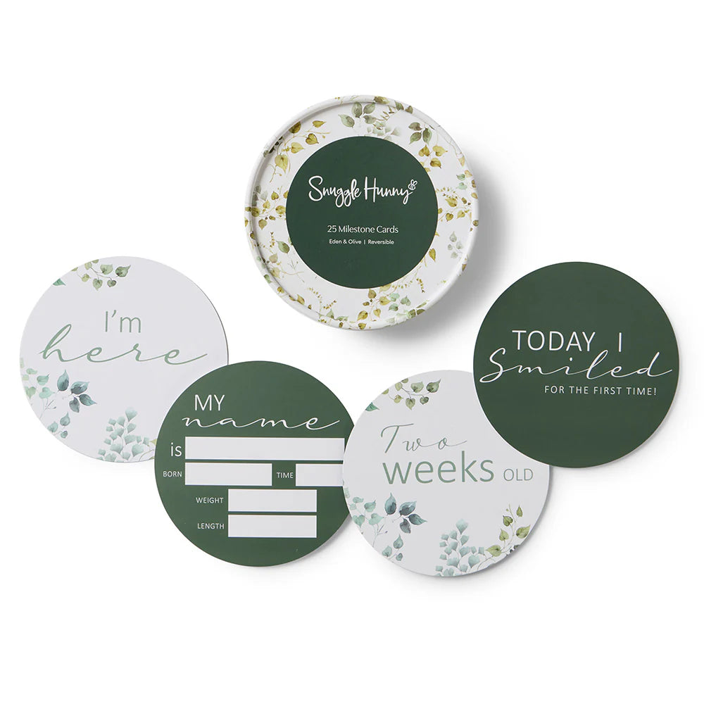 Snuggle Hunny Kids Eden & Olive Reversible Milestone Cards | Aster & Ruby