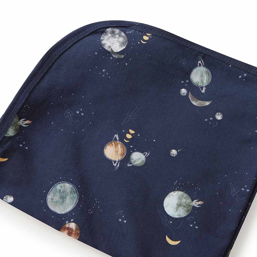 Milky Way Baby Jersey Wrap & Beanie Set - Aster & Ruby