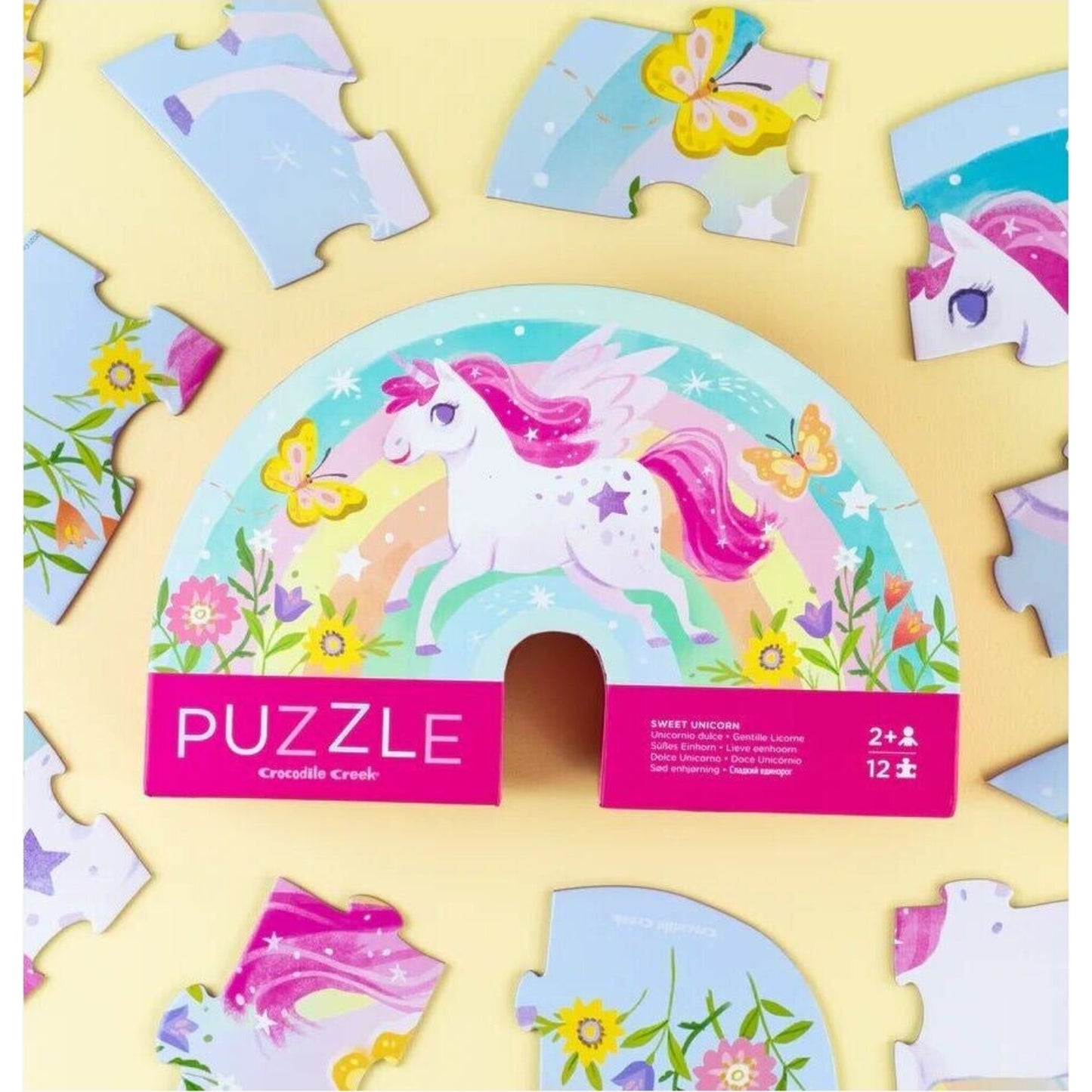 Crocodile Creek Mini Puzzle 12 pc Sweet Unicorn | Aster & Ruby