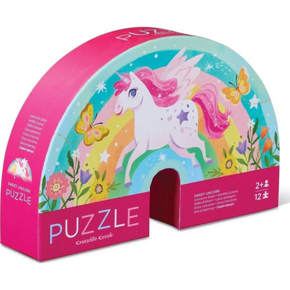 Crocodile Creek Mini Puzzle 12 pc Sweet Unicorn | Aster & Ruby