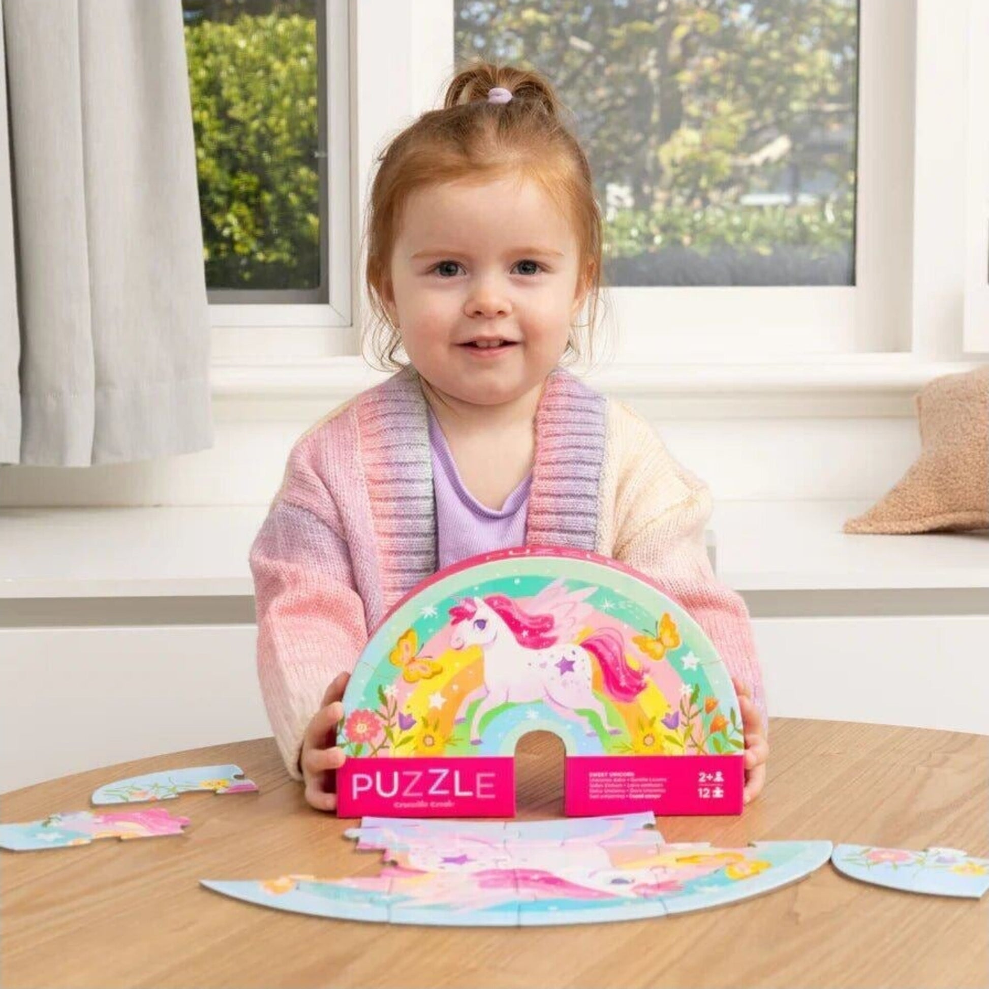 Crocodile Creek Mini Puzzle 12 pc Sweet Unicorn | Aster & Ruby