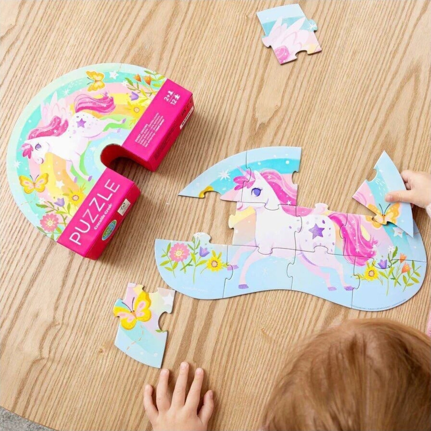 Crocodile Creek Mini Puzzle 12 pc Sweet Unicorn | Aster & Ruby