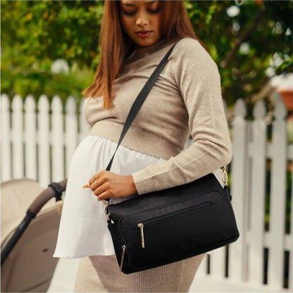 Multitasker Pram Caddy Black Nylon – children's product by OiOi | Aster & Ruby