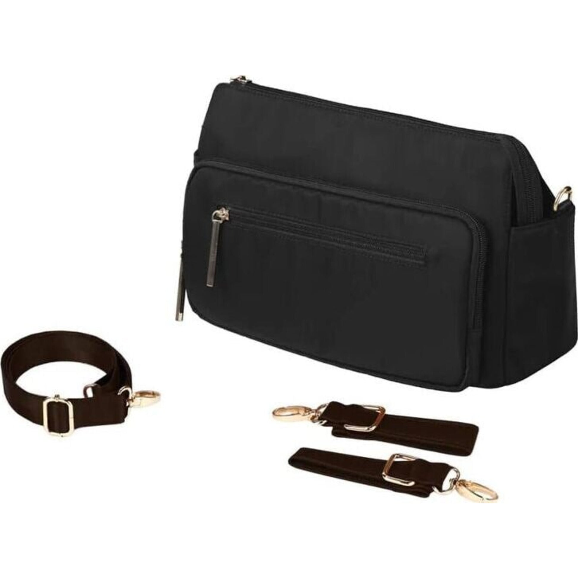 Multitasker Pram Caddy Black Nylon – children's product by OiOi | Aster & Ruby