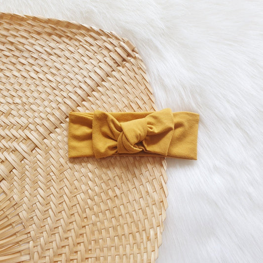 Mustard Bow Headband-Aster & Ruby