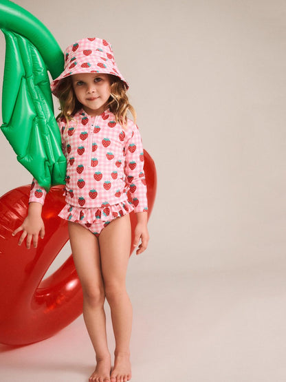 Strawberry Check Swimhat