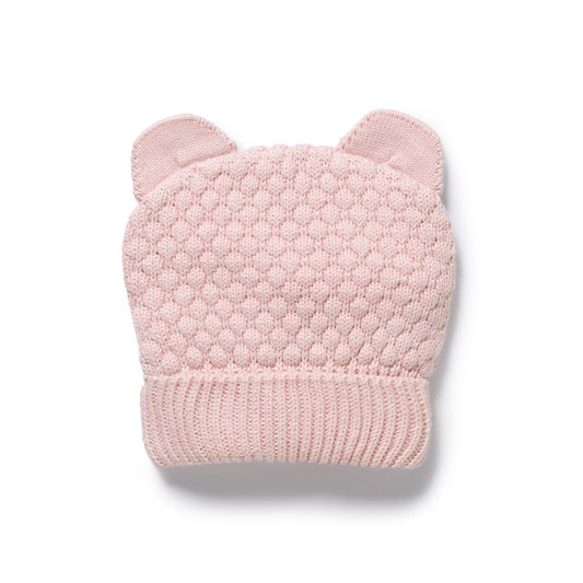 Marshmellow Organic Knitted Bear Hat